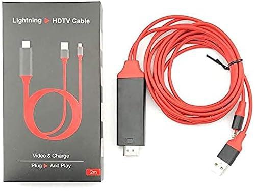Apple iPhone X 8 Plus 2M Lightning to HDMI AV TV Cable Adapter 1080P For Apple iPhone 7 6 6s Plus 5s iPad Air ipad Mobile