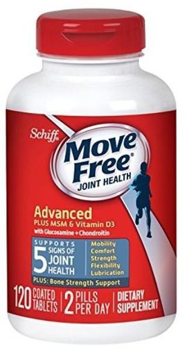 Move Free Advanced Plus MSM and Vitamin D3, 120 tablets - Joint Health Supplement with Glucosamine and Chondroitin