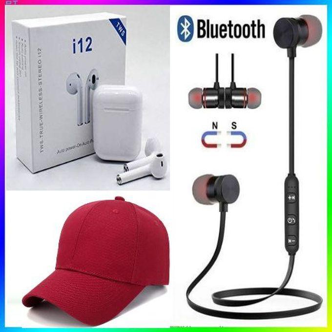I12TWS Earbuds Bluetooth Wireless Earphone For /IOS/Android + Free Gift, Cap