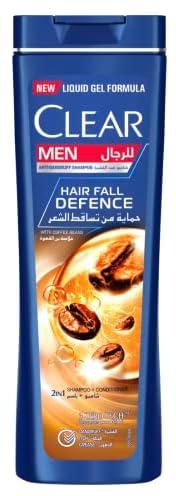 Clear Men 2 in 1 Anti-Dandruff Shampoo+ Conditioner Hair Fall Defence with Coffee Beans, 200ml