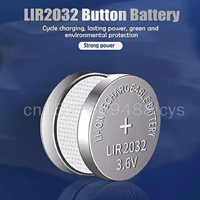 LIR 2032 3.6V Li-ion Rechargeable Battery For Watch Toy Calculator