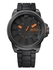 ساعة هيوغو بوس اورانج نيويورك سوداء للرجال بسوار من السليكون - 1513004