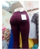 Fashion Elastic Denim Female Trousers -(Skinny- Pencil Jean Pants-Maroon)