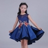 VACC Mitun Embroidered Peony Mullet Dress - 5 Sizes (Blue)