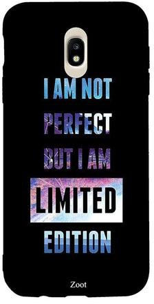 غطاء حماية واقٍ لهاتف سامسونج جالاكسي J7 برو مطبوع عليه عبارة "I Am Not Perfect But I Am Limited Edition"