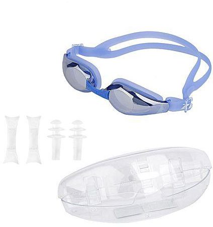 Generic REIZ D204 Profession Waterproof Anti-Fog UV Protective Adult Swimming Goggles Blue