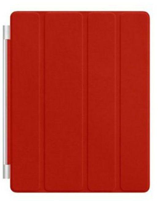 Smart Magnetic PU Leather Flip Auto Sleep Wake Cover for iPad - Red