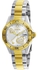 Invicta Women's Pro Diver Analog Display Japanese-Quartz Watch, Gold, Silver, Dial, Two Tone, Gold, 18 (Model: 12505, 12507)