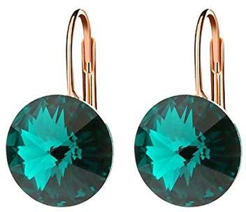 14 Karat Gold Plated Swarovski Crystal Studded Earrings