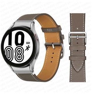Suitable for Samsung Galaxy Watch 5 Pro smartwatch, genuine leather watch strap, and curved leather strap for Watch4.