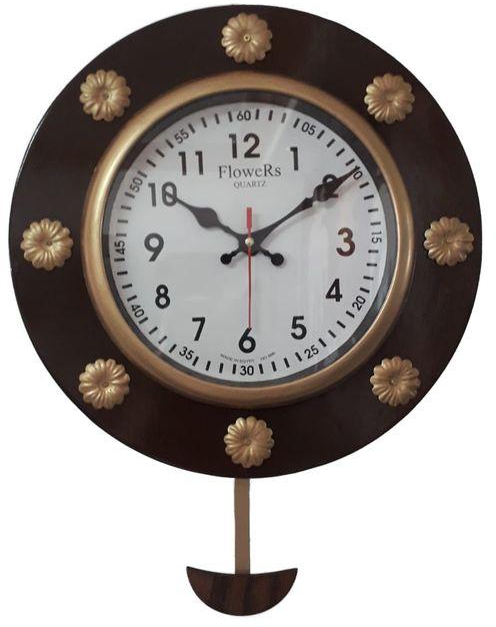 Natural Wood Pendulum Clock Diameter 32 Cm Japanese Machine
