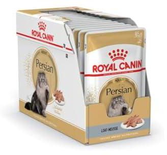 Royal Canin FBN Persian Wet Food Pouches Box of 12x85g Feline Breed Nutrition Cat Food, Multicolor, 9003579001165, Persian Adult Cat Wet Food