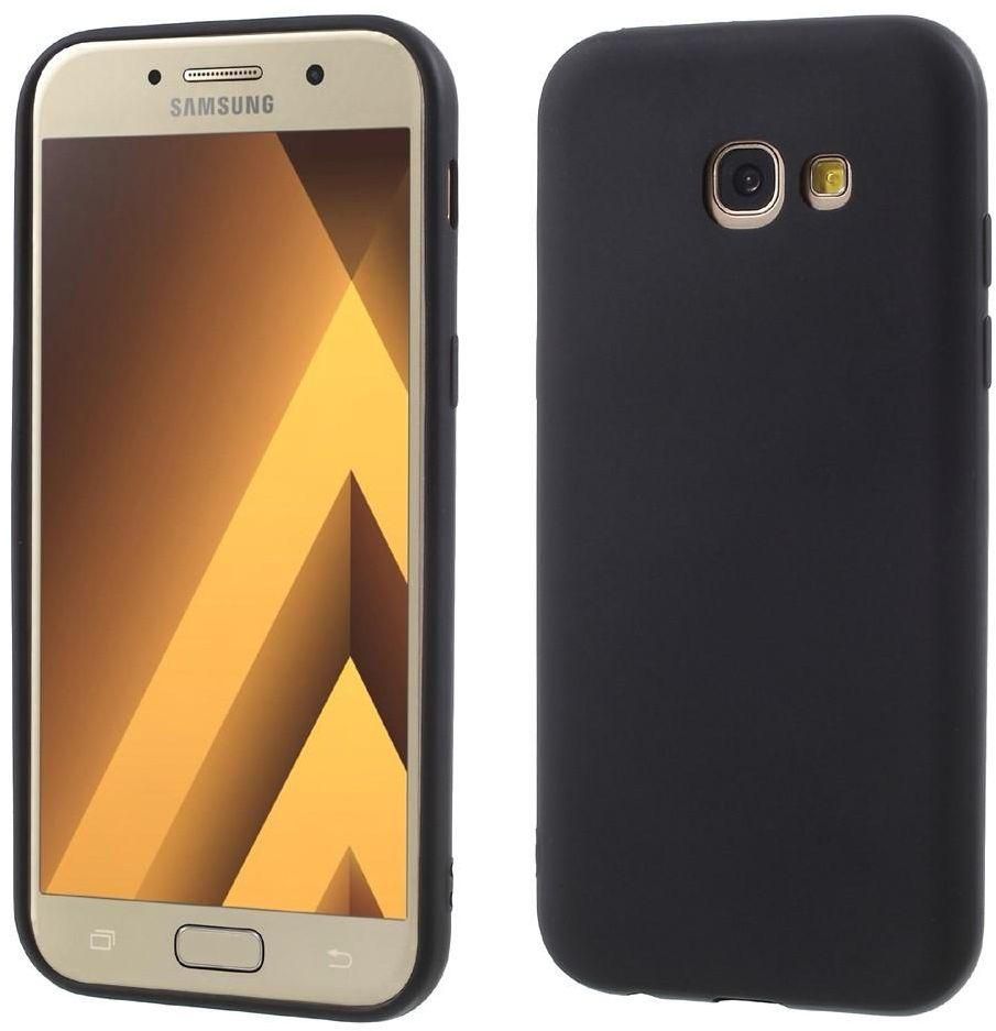 For Samsung Galaxy A7 (2017) SM-A720 - Matte Anti-fingerprint TPU Phone Case - Black