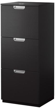 GALANT File cabinet, black-brown