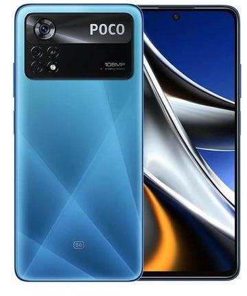 هاتف بوكو X4 برو ثنائي الشريحة بذاكرة رام 6 جيجابايت وذاكرة داخلية 128 جيجابايت ويدعم تقنية 5G بلون أزرق ليزر - إصدار عالمي