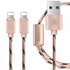 Baseus Dual Lightning to USB Cable Fast Charge and Sync Compatible with iPad Mini 2, 3, 4 in Rose Gold