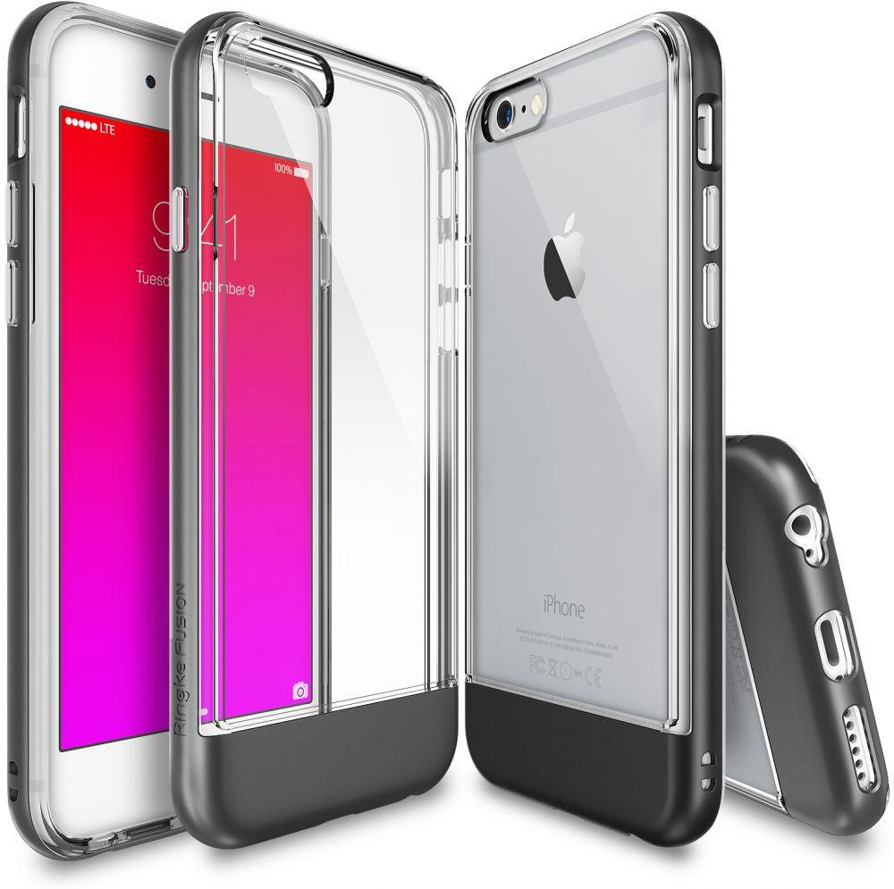 Rearth iPhone 6S / 6 Ringke Fusion Frame Dual-Layered TPU Bumper Case Cover - Black