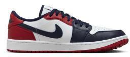 Nike Men's Air Jordan 1 Low G Golf Shoes - White/GYM Red/LT Smoke Grey