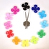 Arrangeable Decorative Wall Clock in Poppy Colors