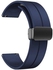 20mm Magnetic Buckle Silicone Strap for Samsung Gear Sport/Watch 4/5/6/Watch 5 Pro/S2 classic/active 2 40mm 44mm/Amazfit GTS 3/4/4 Mini/Bip 3/GTS 2 mini/GTS 2e/Bip (dark blue)