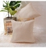 2 Pieces Velvet Soft Decorative Cushion Set Solid Design Beige 45x45cm