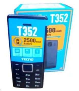 Tecno T372, 2.4" 1500mAh-FM Radio-Tripple SIM_Black featured Phones + FREE Watch