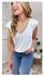 Women's Summer V Neck Lace Cap Sleeve Tank Tops Short Shirt Blouse (as4, alpha, s, regular, regular)