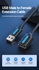 Vention USB 2.0 A Male To A Female Extension Cable 1.5M Black