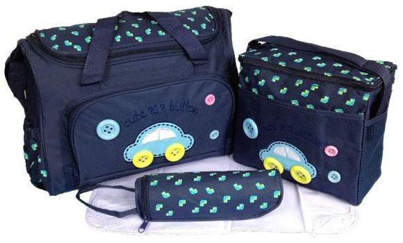 4PCS Waterproof Baby Diaper Nappy Bag Mummy Tote Handbag