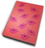 A4 Lips Lust Pattern Notebook Light Pink