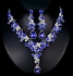 Generic Alloy Rhinestone Pearl Necklace Earrings pendants Set Wedding Jewelry Gift