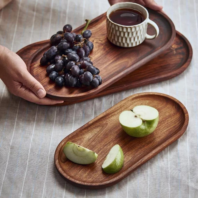 Wooden Oval Tray ( Set of 3 )