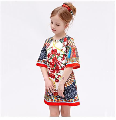 VACC Kimo Cat Chinese Fan Wide Sleeves Dress - 12 Sizes (Photo Color)