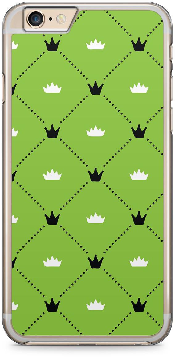 Floral iPhone 6s Plus Case - Transparent Edge - Green Black and White