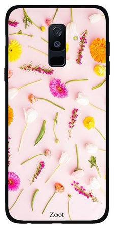 Thermoplastic Polyurethane Protective Case Cover For Samsung Galaxy A6+ Flowers