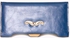 Ravin Women Bi-Fold Wallet With Metal Decorative Mustache - Navy Blue