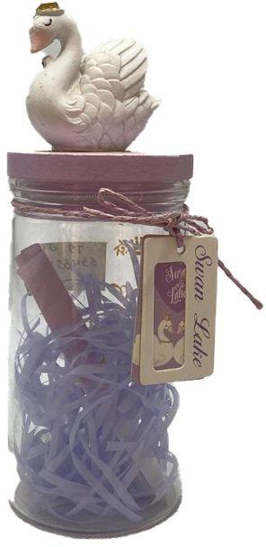 Letters In A Bottle With A Purple Cap + A Swan