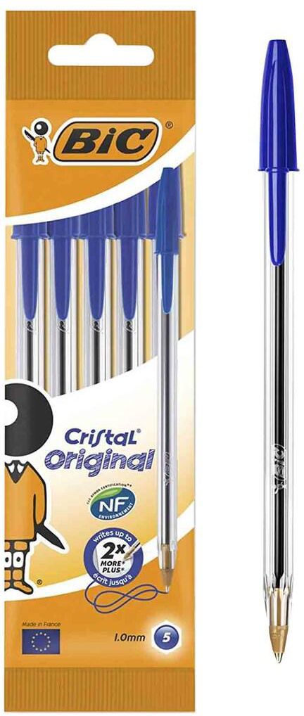 BIC Cristal Original Medium Point Pen 5 Pieces
