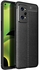 كفر لجهاز Realme GT Neo 2 ، مصنوع من ألياف الكربون الأصلية بنمط الليتشي - مضاد للانزلاق، رقيق ومقاوم للصدمات - حماية سوداء متينة