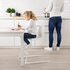 LANGUR كرسي للصغار/مرتفع مع صينية, أبيض - IKEA