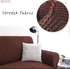 Sofa Cover- 1 Piece -Brown - Lycra