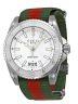 Gucci Dive YA136207 Analog White Dial Green and Red Nylon Strap Mens Watch