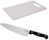 Generic Chopping Board + 8 Inches Kitchen Knife + FREE Peeler