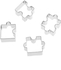 4PCS DIY Jigsaw Puzzles Shaped Cake Mould Fondant Biscuit Cookie Cutters Tools For Baking