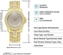 Luxury Ladies Watch Iced Out Watch with Quartz Movement Crystal Rhinestone Diamond Watches for Women Stainless Steel Wristwatch Full Diamonds (Gold)