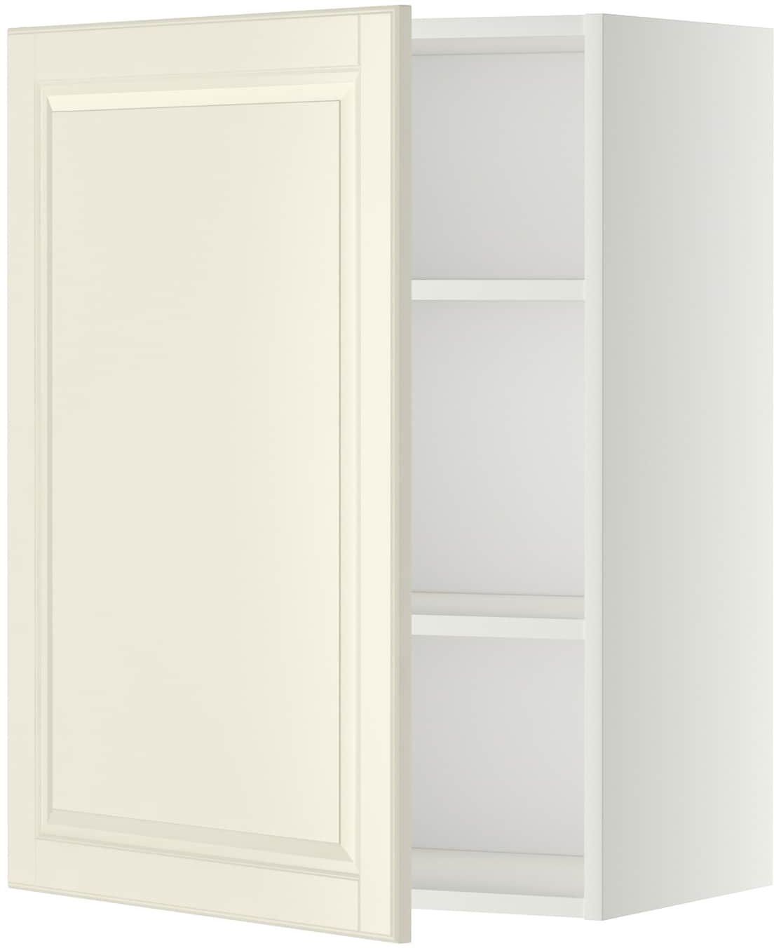 METOD Wall cabinet with shelves - white/Bodbyn off-white 60x80 cm