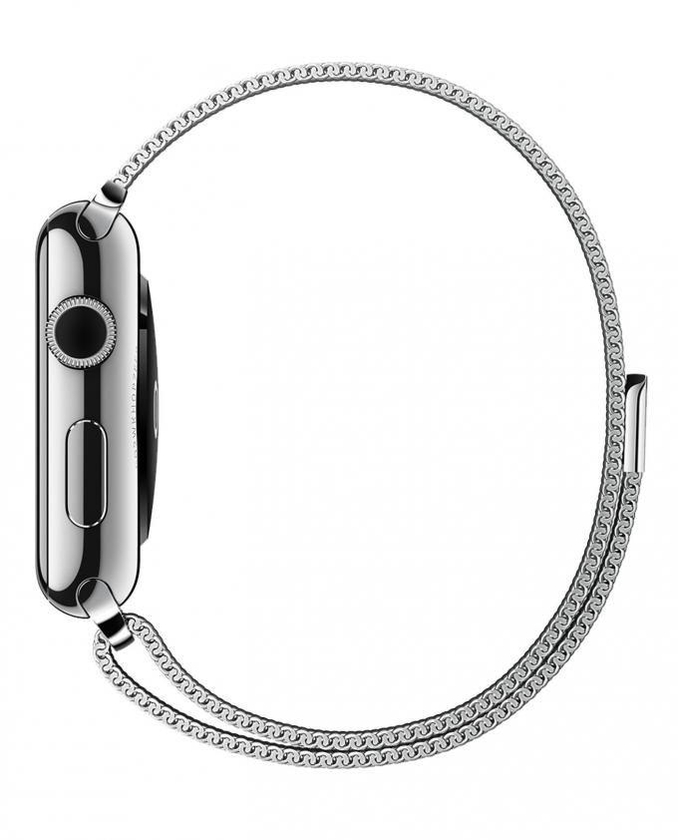 Generic Milanese Loop Stainless Steel Bracelet Strap Band With Magnet For Apple Smart Watch 42mm – Silver