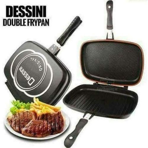 Dessini Double Grill Frying pan- Non Stick Black 36cm.