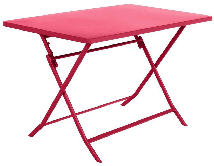 طاولة مستطيلة فولاذية قابلة للطي جرينسبورو (110 × 70 × 71 سم، رمان)