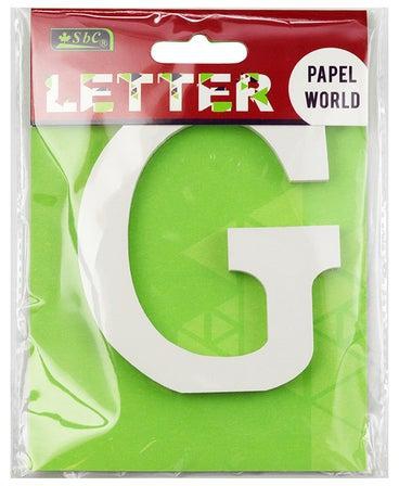 G Wooden Letter White